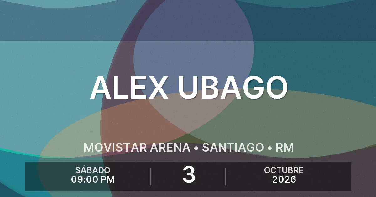 Afiche del evento: Alex Ubago