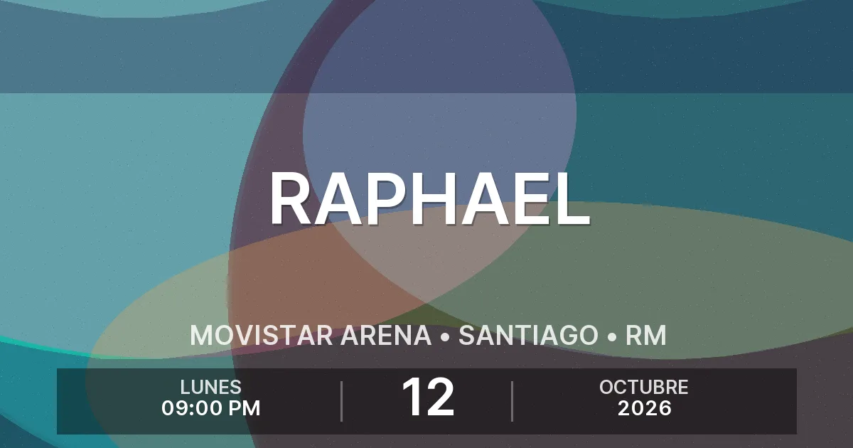 Afiche del evento: Raphael