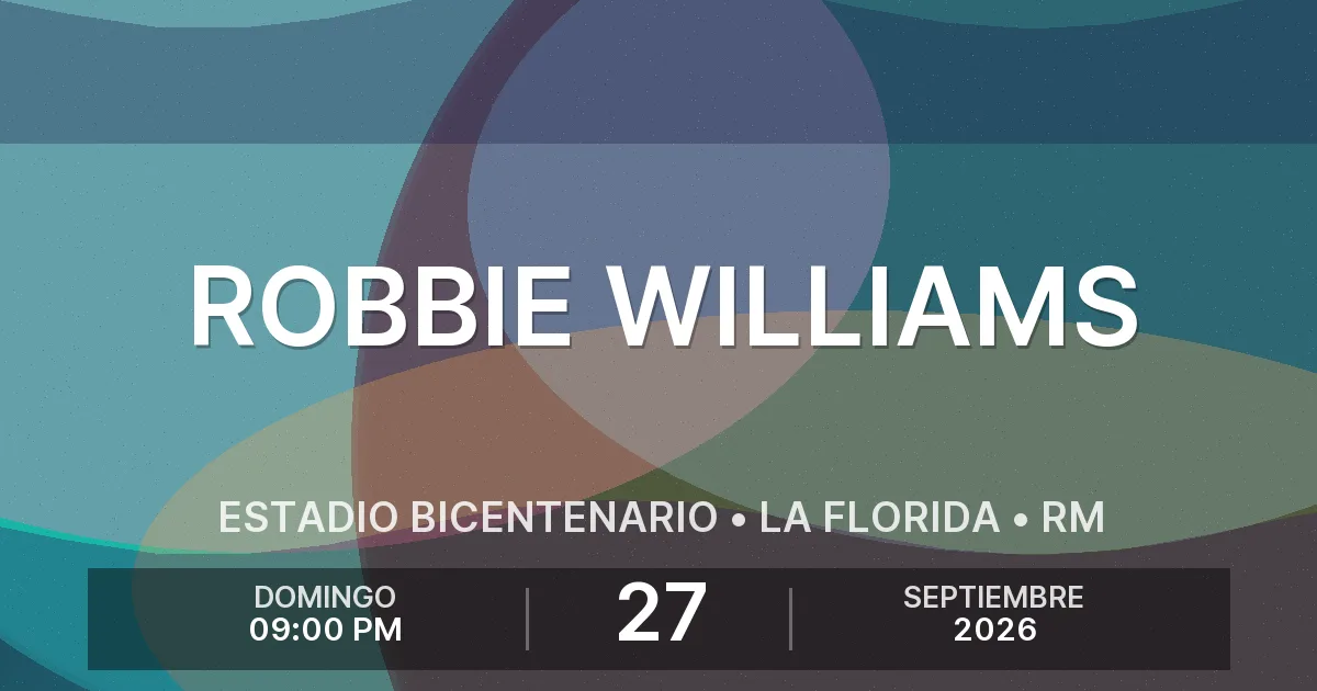 Afiche del evento: Robbie Williams