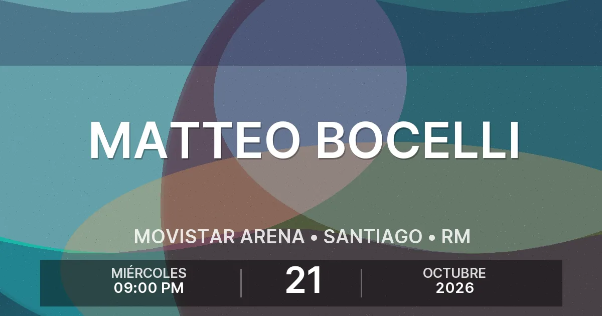 Afiche del evento: Matteo Bocelli