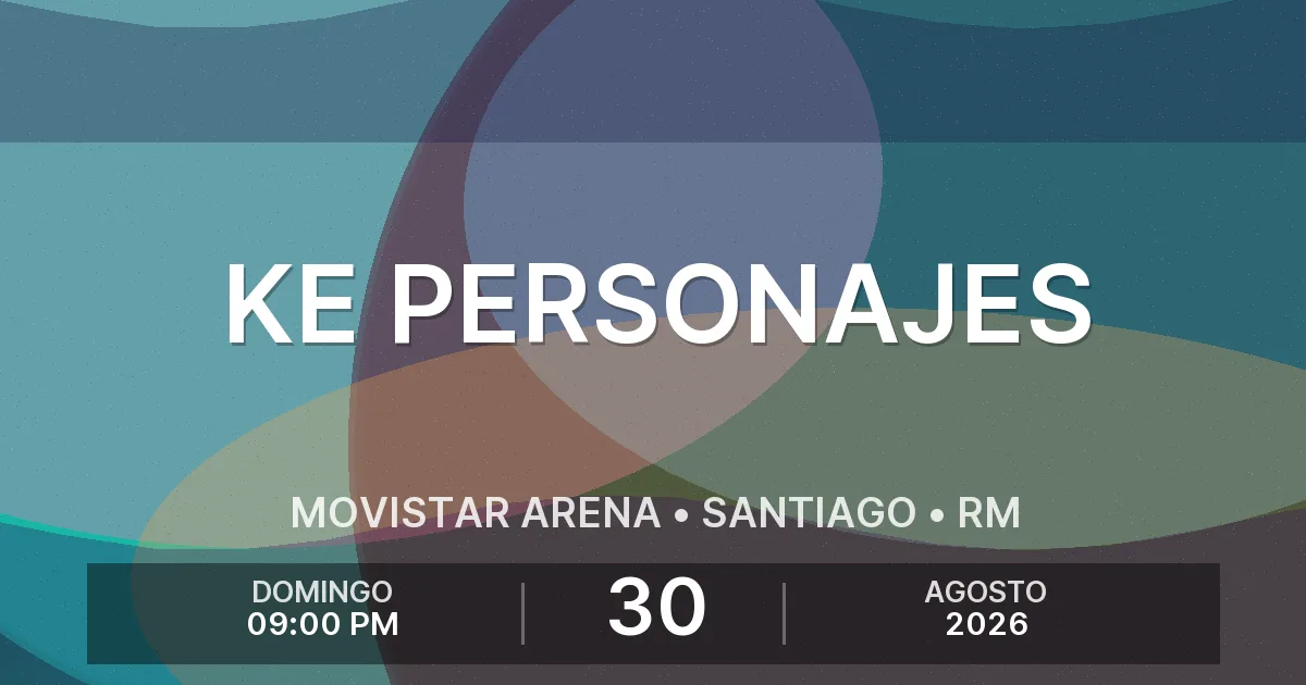 Afiche del evento: Ke Personajes
