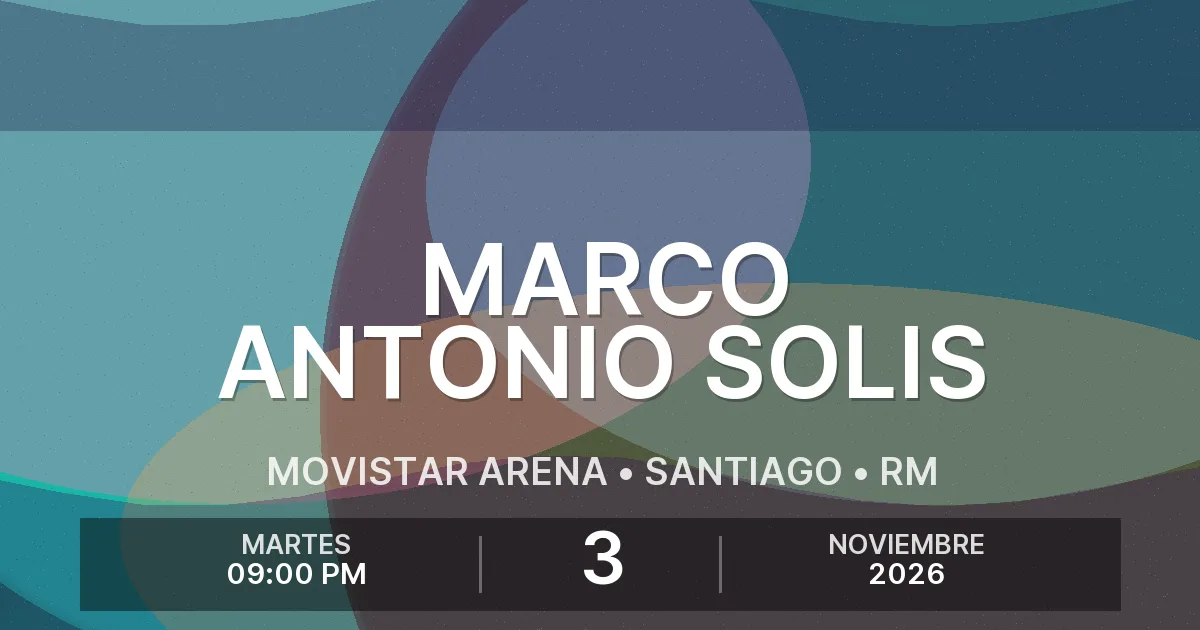 Afiche del evento: Marco Antonio Solis