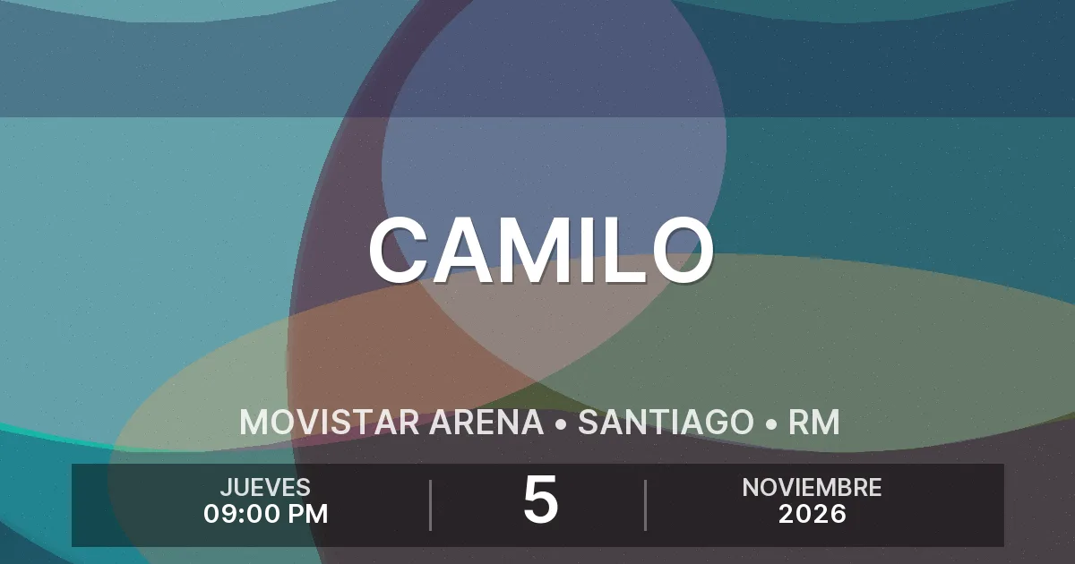 Afiche del evento: Camilo