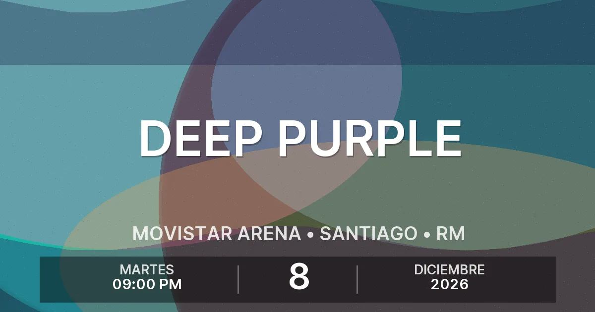 Afiche del evento: Deep Purple