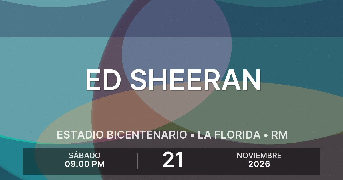 Afiche del evento: Ed Sheeran