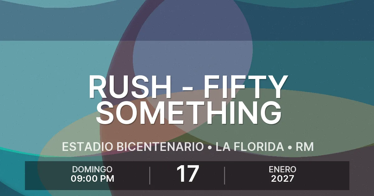 Afiche del evento: Rush - Fifty Something