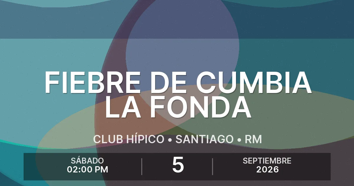 Afiche del evento: Fiebre de Cumbia la Fonda