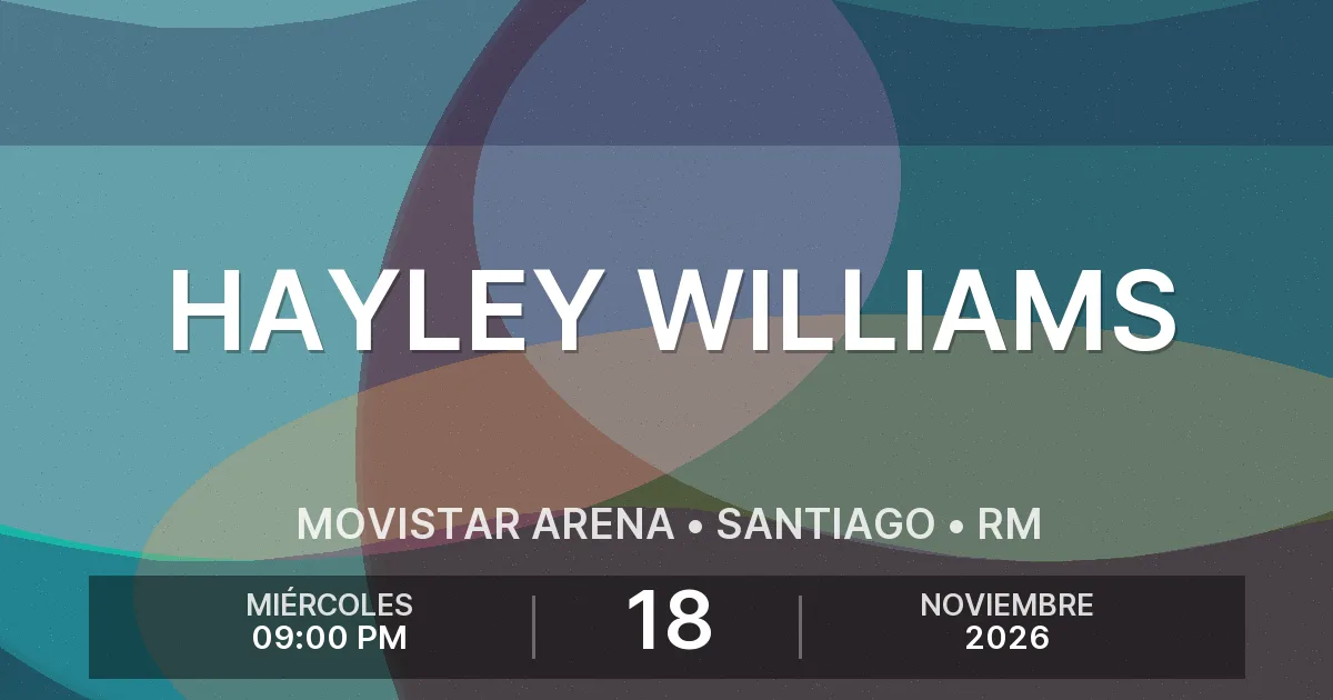Afiche del evento: Hayley Williams