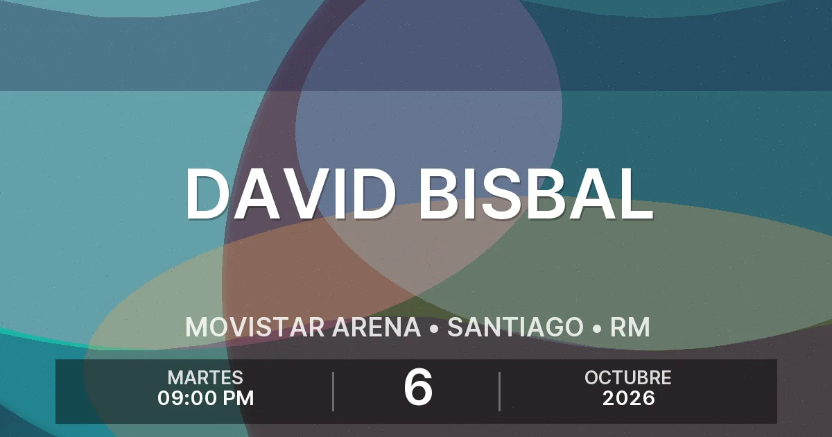 Afiche del evento: David Bisbal