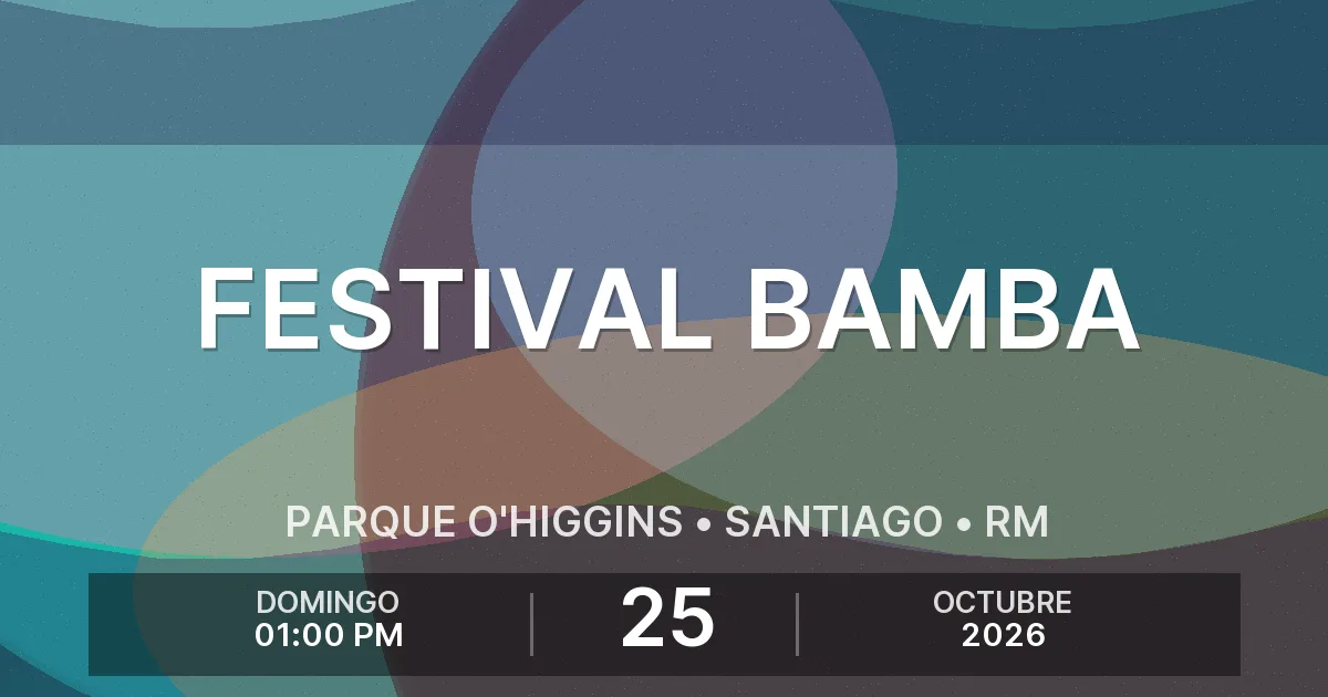 Afiche del evento: Festival BAMBA
