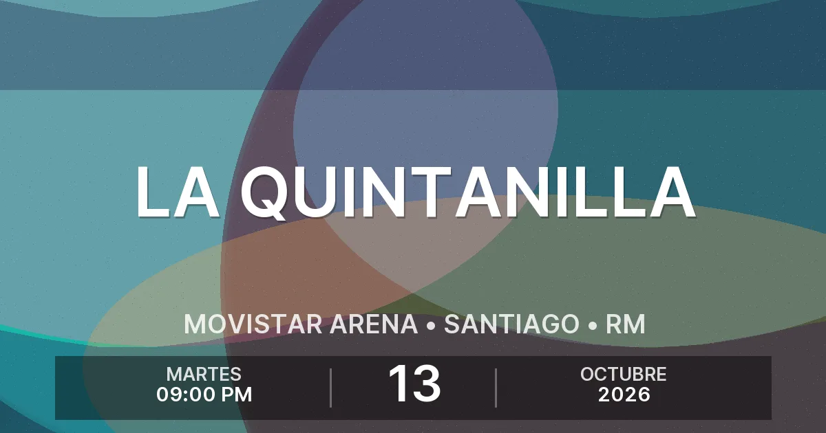 Afiche del evento: La Quintanilla