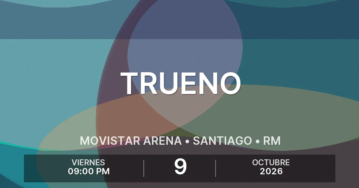 Afiche del evento: TRUENO
