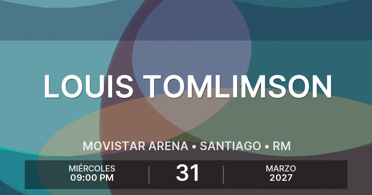 Afiche del evento: LOUIS TOMLIMSON