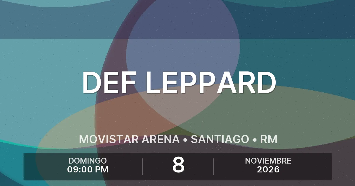 Afiche del evento: Def Leppard