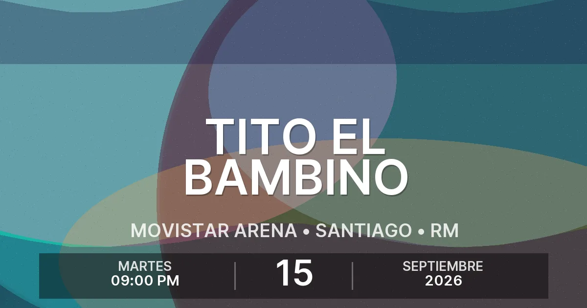 Afiche del evento: Tito El Bambino