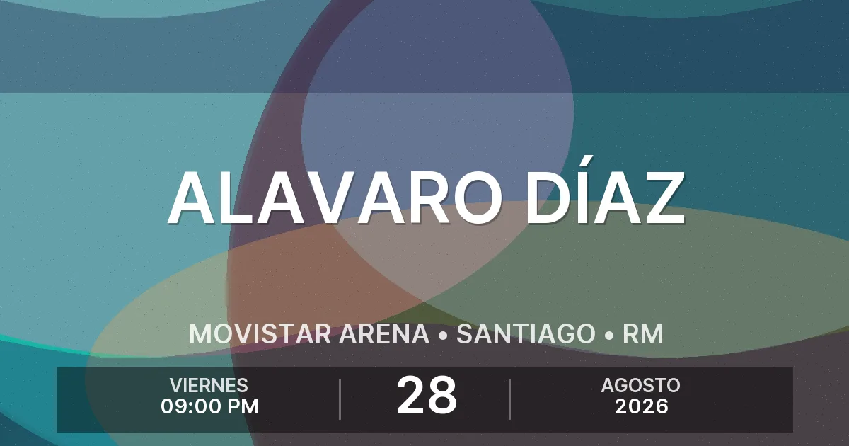 Afiche del evento: Alavaro Díaz