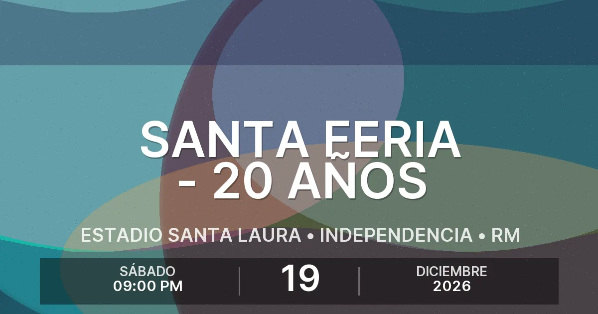 Afiche del evento: Santa Feria - 20 años
