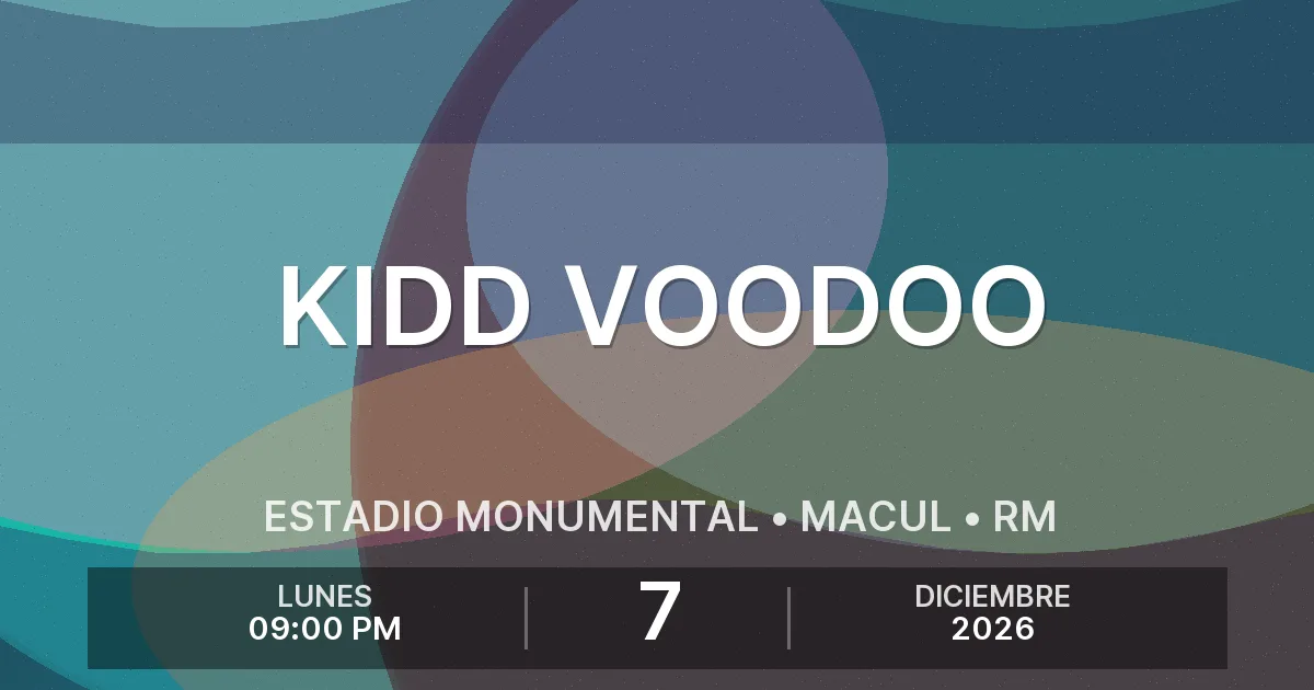 Afiche del evento: KIDD VOODOO