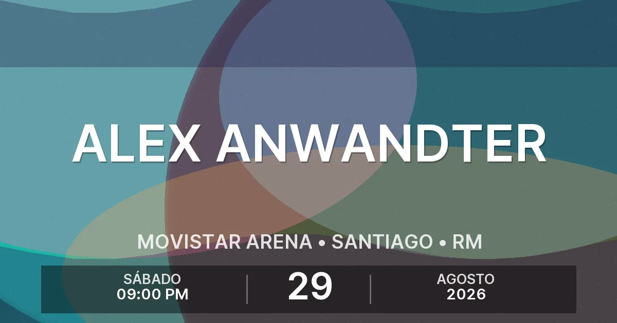 Afiche del evento: ALEX ANWANDTER