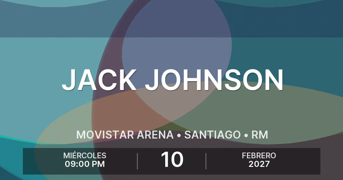 Afiche del evento: Jack Johnson