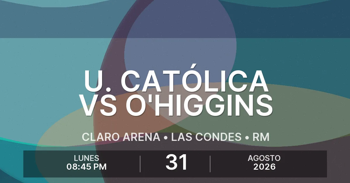 Afiche del evento: U. Católica VS O'Higgins