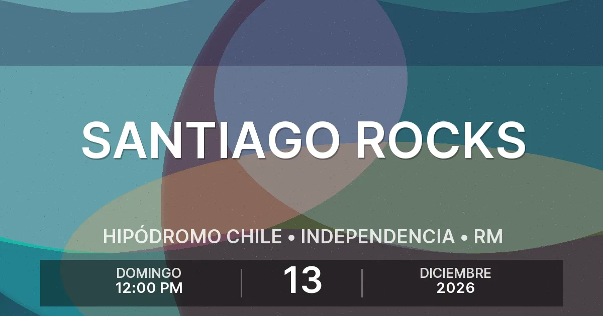 Afiche del evento: Santiago Rocks