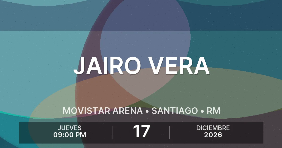 Afiche del evento: Jairo Vera