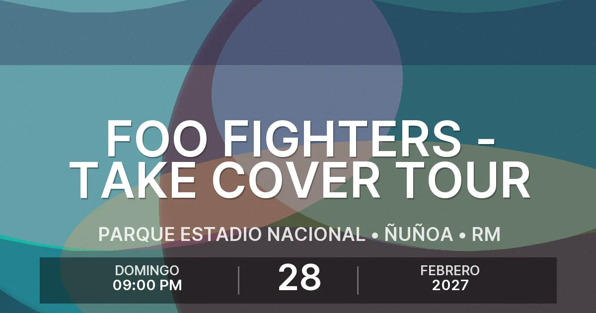 Afiche del evento: Foo Fighters - Take Cover Tour