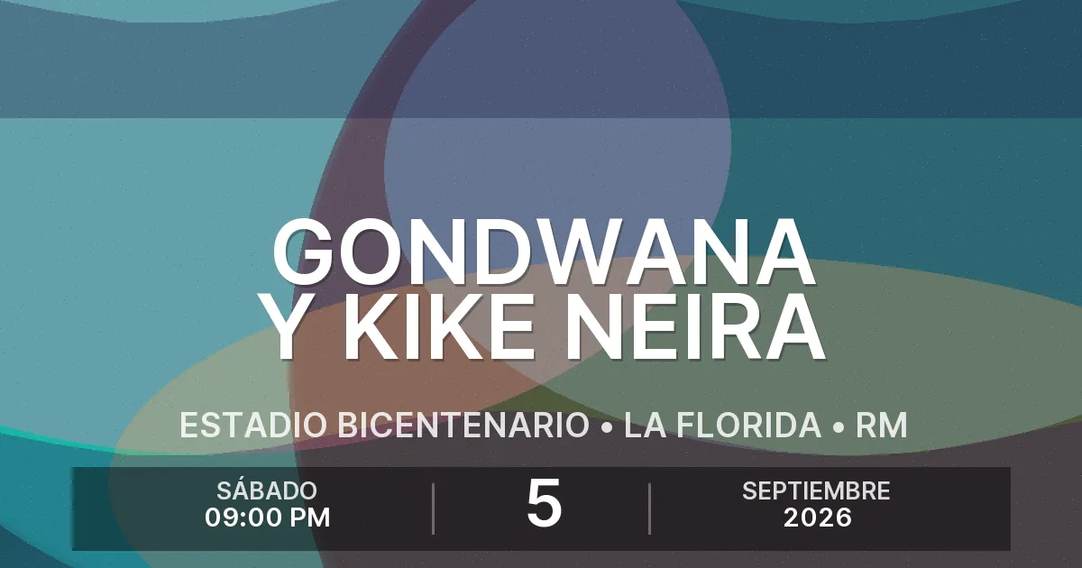 Afiche del evento: GONDWANA Y KIKE NEIRA