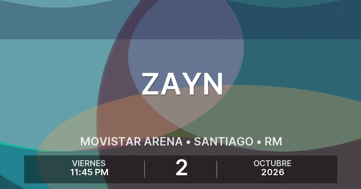 Afiche del evento: Zayn