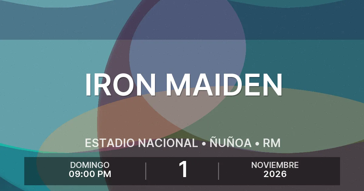 Afiche del evento: Iron Maiden