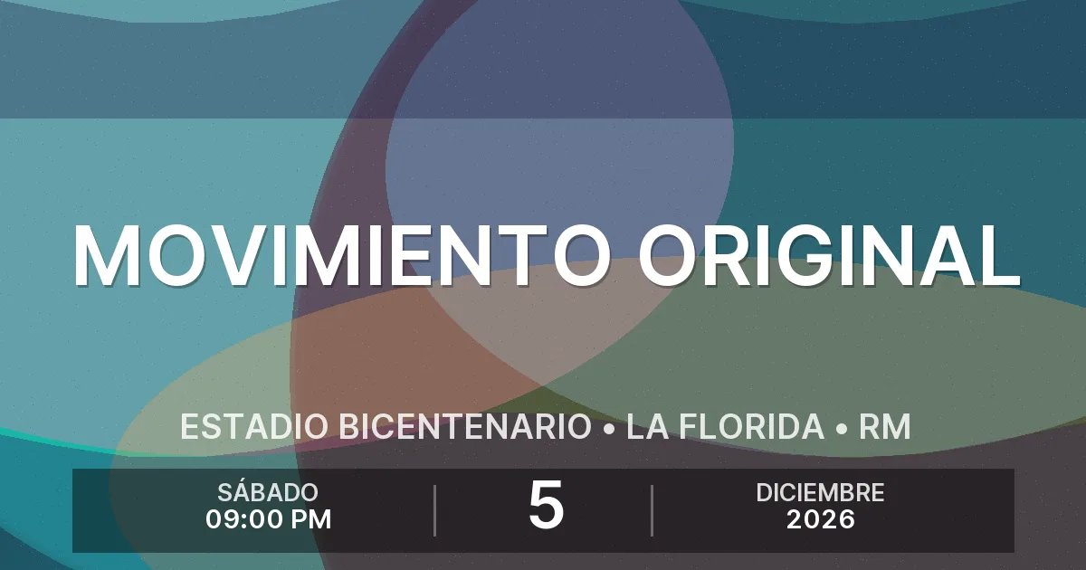 Afiche del evento: Movimiento Original